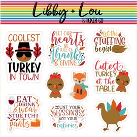 Thanksgiving Quotes Planner Stickers | Libby and Lou Sticker Co