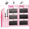 600 pcs – Natural DIY Eyelash Extensions, Cluster Lashes, D-Curl