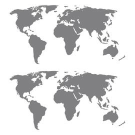 Gesar Motorhome Sticker - World Decorative Stickers - Motorhome Accessories - World Motorhome Sticker - Vinyl Camper Decals - Caravan & Caravan - World Map (Grey)