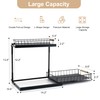 VESTCDF Under Sink Organizer, 2-Tier Pull-Out Cabinet Storage Shelf, Multi-Purpose