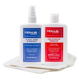 NOVUS NOVUS-PK2-8 | Plastic Clean & Shine #1, Fine Scratch Remover #2 and Polish Mates Pack | 8 Ounce Bottles