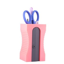 Portalápices en Forma de Sacapuntas Gigante, Organizador de Escritorio (Rosa)