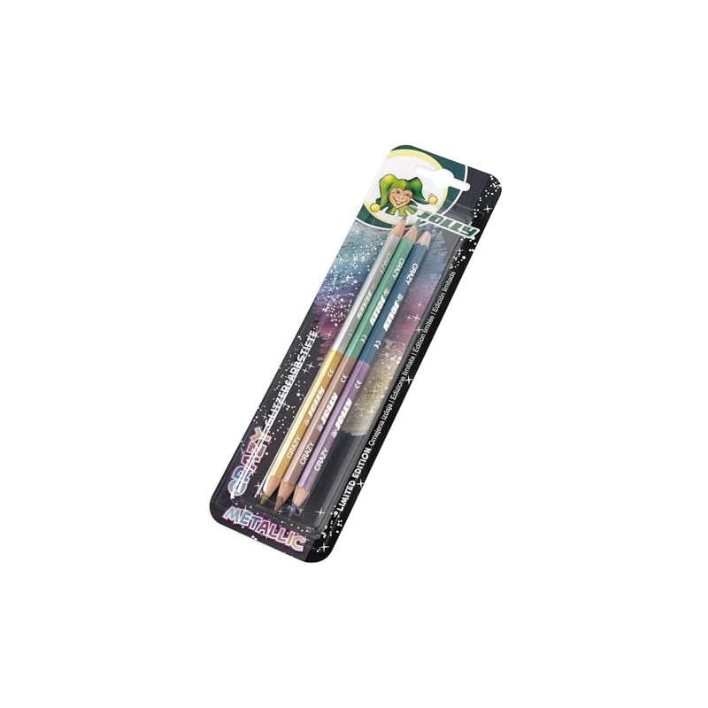 JOLLY Crazy Glitter Colouring Pencils Duo Pack of 3