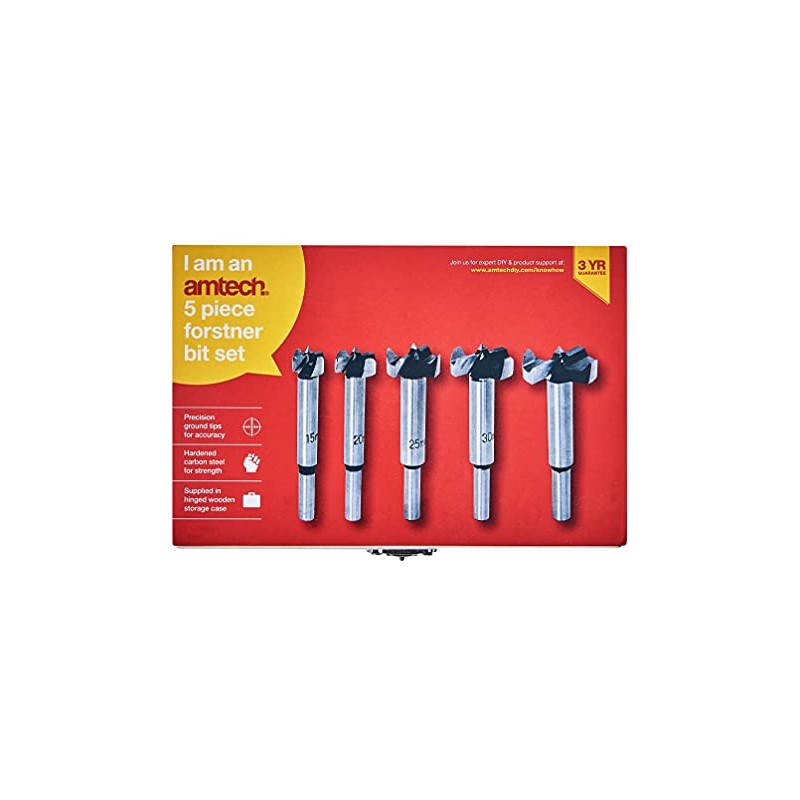 Amtech F3800 5 Piece Forstner bit Set