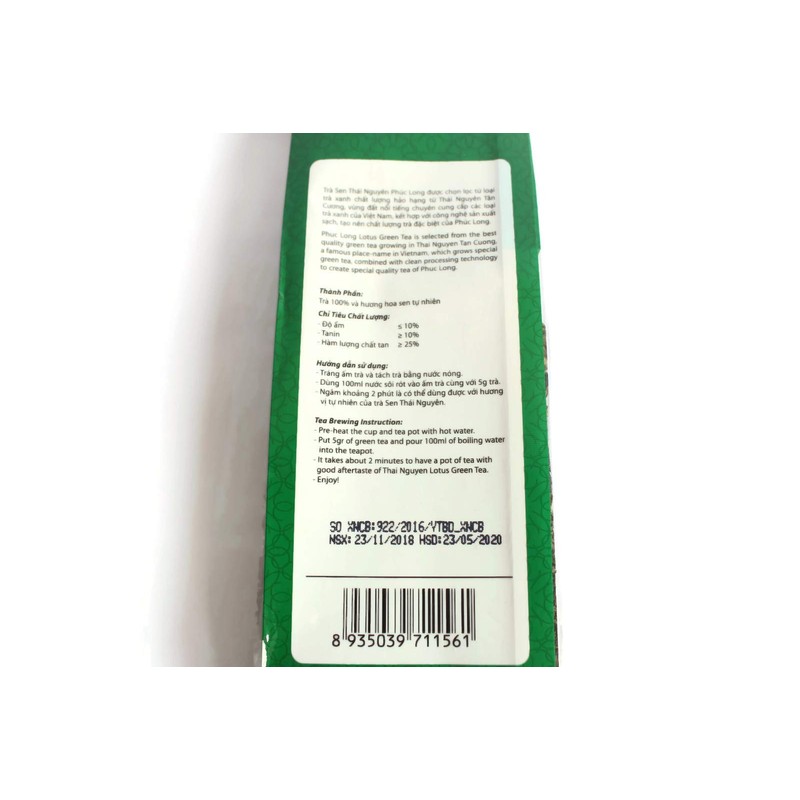 LOTUS tea - Green tea Thai Nguyen (400)