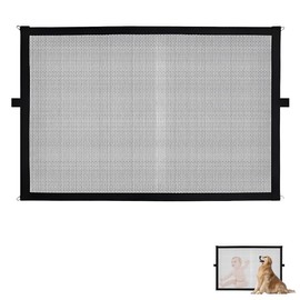 Mesh Stair Gate, Black Safety Guard Isolation Net Portable Pet Stair Gate Durable Fabric Cat Barrier for Playrooms Doorways Corridors Indoors