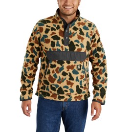 Carhartt Men's Big & Tall Relaxed Fit Fleece Pullover, 1972 Duck Camo
