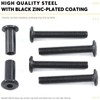 Mardatt 12Sets M6x40mm Black Hex Socket Cap Bolts and Barrel