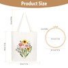 Embroidery Set Adult Beginners with Floral Pattern Canvas Bag Embroidery