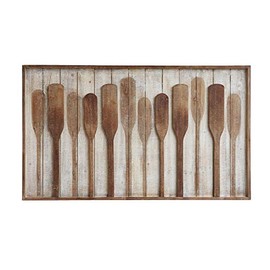 Creative Co-Op Wood Framed Wall Décor with Raised Paddles