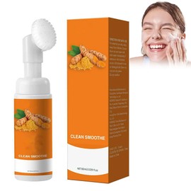 Hppsctink Turmeric Facial Cleanser, 60 ml Turmeric Cleansing Foam, Deep Cleansing, Brightens Acne Marks, Nourishes and Brightens the Skin, Cream
