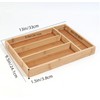 Bamboo Cutlery Drawer Organizer for Tableware – Natural Bamboo Storage