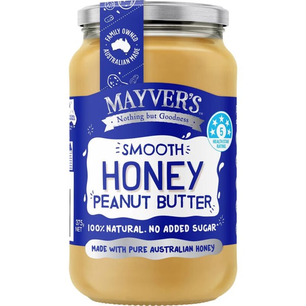Mayvers Mayver’s Smooth Peanut Butter & Honey 375g
