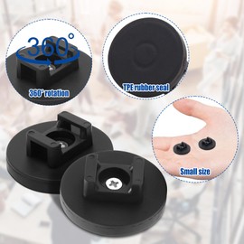 20pcs Magnetic Cable Zip Tie Mounts, 43mm Base Magnetic Wire Cable Holder for Cable Wire Organization, Magnetic Wire Management Bases - Pulling Force 8.5kg