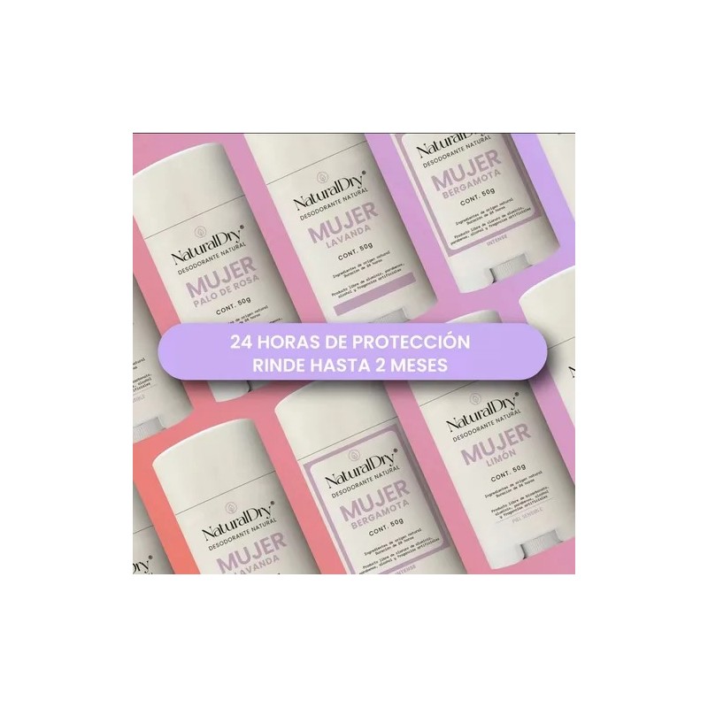Desodorante Natural Mujer 24 H Sin Aluminio Lavanda Pack