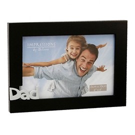 Dad 6" x 4" Cut Out Black Wooden Frame by Juliana FW924D