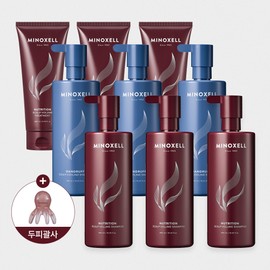 Minoxel [All benefits] Nutrition Volume Shampoo 480ml x 3 + Dandruff Cooling Shampoo 480ml x 3 + Nutrition Volume Treatment 200ml x 3 / [혜택총동원] 뉴트리션 볼륨 샴푸 480ml x 3개 + 댄드러프 쿨링 샴푸 480ml x 3개 + 뉴트리션 볼륨 트리트먼트 200ml x 3개