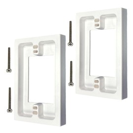 iMBAPrice BES1-2 (2-Pack) 1-Gang Non-Metallic Shallow Surface Box Extender, White