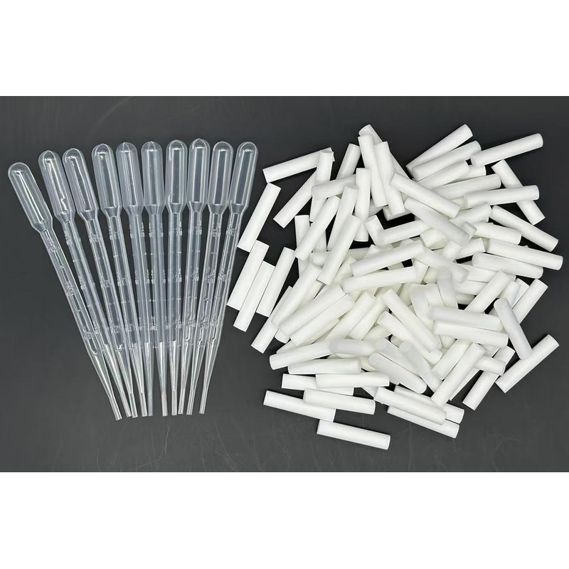 ZIOJOVK 110Pcs Essential Oil Inhaler Replacement Wicks Kit