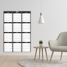 Yearly Wall Calendar 2025 - Wall Calendar 2025, Jan.2025 - Dec. 2025, 34.4" x 22.8"(Open), 2025 Yearly Wall Calendar with Julian Date