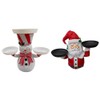 Christmas Santa Snowman Plate Resin Snack Tray Christmas Figurine Snacks