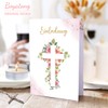 BOYATONG 12 x Invitation Cards with Envelope, Elegant Cross Card,