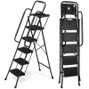 Segawe 5 Step Ladder with Non-slip Handrails Workshop Equipment Sturdy