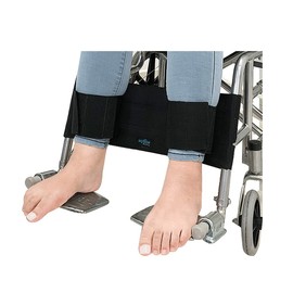 Wheelchair Footrest Leg Support Straps Wheelchair Restraints for Elderly Safety Harness Leg Rest Foot Strap Adult Seatbelt Medical Restraints Leg Strap for Handicap Disabled (Black)