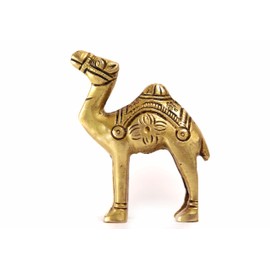 The Spiritual Living Fine Crafted Brass Camel Showpiece - Statue - Figurine - Animal Set - Home Decor II VASTU II 4 Inch