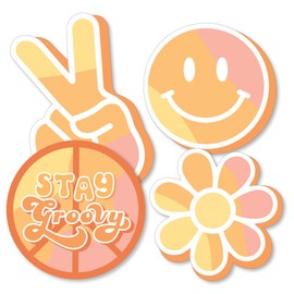 Big Dot of Happiness Stay Groovy - Decorations DIY Boho Hippie Party Essentials - Set of 20