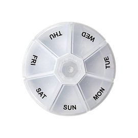 Weekly Pill Organiser – 7 Daily Compartments – Compact Style with Snap Lock Compartments – ONE for Each Day of The Week