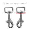 5PCS 27mm Square Tail Snap Hooks 360 Degree Rotating Hook