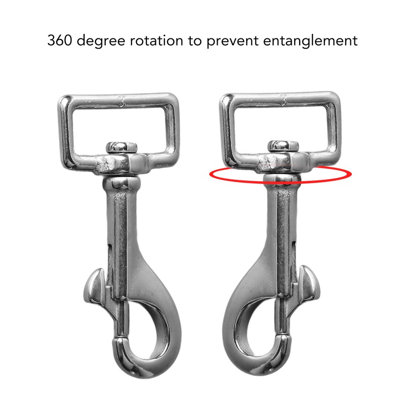 5PCS 27mm Square Tail Snap Hooks 360 Degree Rotating Hook