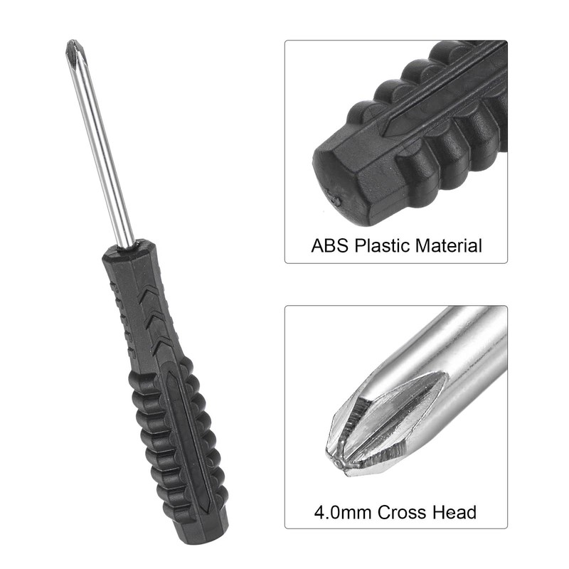 TOP-VIGOR 2pcs Mini Phillips Screwdriver 4mm Cross Head 109mm Length,