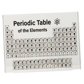 Jectse Large Periodic Table with Real Elements Inside Clear Acrylic, Lightweight, Portable Chemistry Chart for Classroom, Science Lovers, Students, Gift Idea