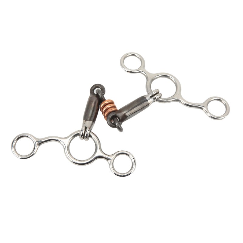 Horse Gag Ring Snaffle Stainless Steel Brass 145mm Mouthpiece Horse