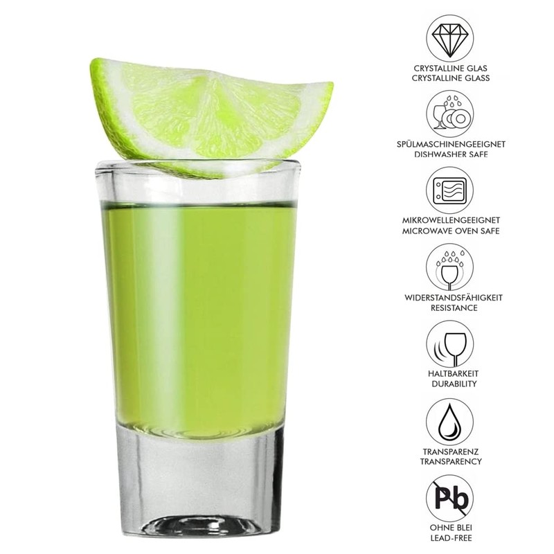 Alcohol Cage QUICK SHOT Glas Set - Kleine Shotgläser 28ml
