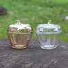 Mozacona GLass Relief Apple Sugar Bowl Candy Dish Food Storage