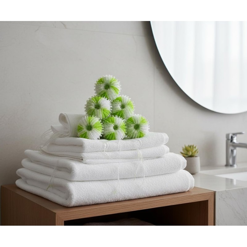 Lissek Pack of 8 Washing Balls Lint Balls Lint Balls