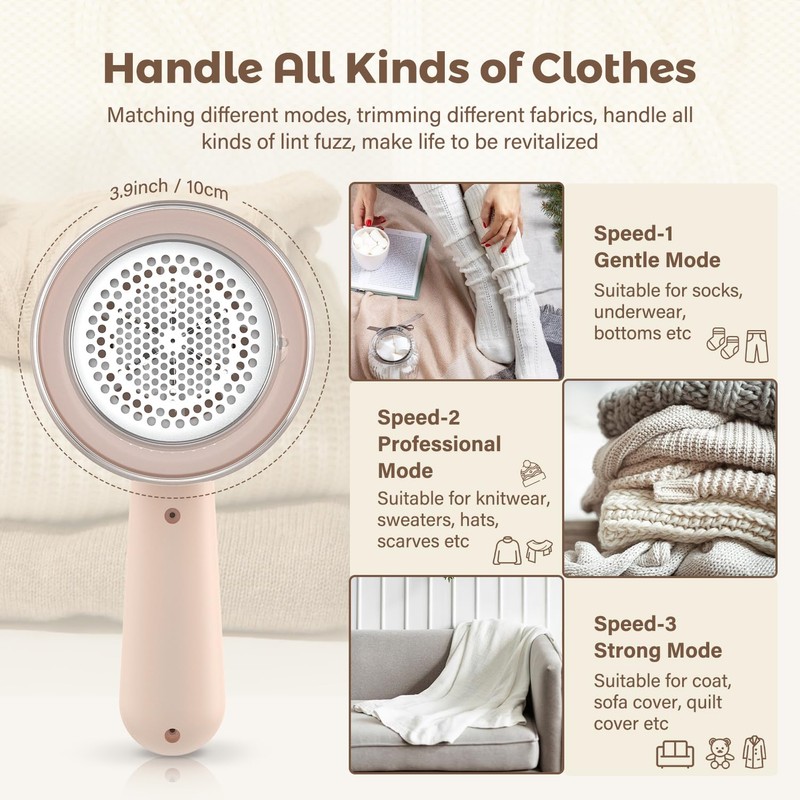 Bobble Remover for Clothes, 8W Powerful Lint Remover 3 Speeds,