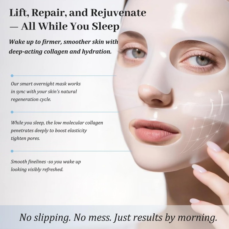 Rosemine Deep Collagen Anti-Wrinkle Lifting Overnight Mask Low Molecular Collagen