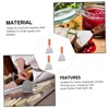 ABOOFAN 3pcs Stainless Steel Griddle Scraper with Handle Versatile Steak