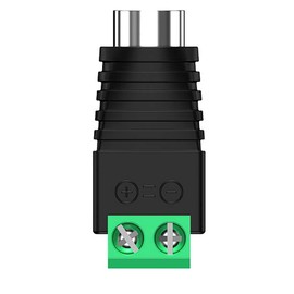 RCA Adapter Connection, tunghey Phono RCA Female Jack to AV Screw Terminal Audio Video Connector Speaker Wire to RCA Adapter (RCA Female)