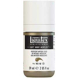 Liquitex 1959237 Professional Soft Body Acrylic Paint 2-oz bottle, Iridescent Antique Gold
