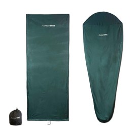 Outdoor Vitals Sleeping Bag Liner (Charcoal, Rectangular/Micro Polyester)