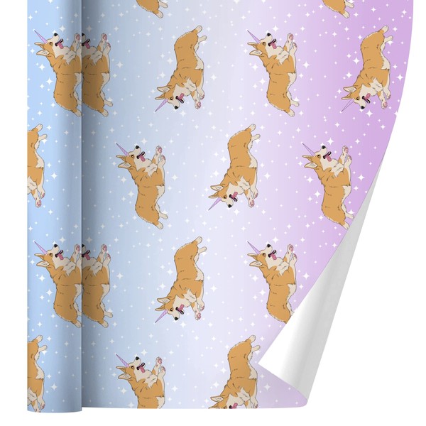 GRAPHICS & MORE Unicorg Corgi Unicorn Gift Wrap Wrapping Paper