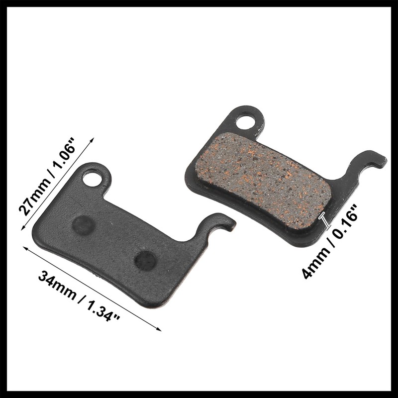 Hihaha 4 Pair Semi Metal Disc Bike Brake Pads with