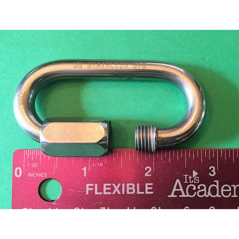US Stainless 4 Pieces Stainless Steel 316 Quick Link 5/16