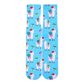 Benefeet Sox Novedad calcetines locos divertidos para hombres y niños,Xmas Llama
