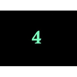 NUMBERS 4” TALL ~ Glow In The Dark Waterproof Weatherproof Vinyl Stickers ~ for Car Truck Vehicle House Street Address Delivery Driver Fleet Logistics Home Number Mailbox (4~4" Tall)